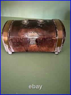 Antique miniature English trunk