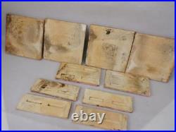 Antique vintage Art Nouveau English ceramic fireplace tiles c1912 1J5