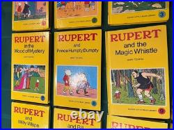 Antique/vintage Full Set Of 18 Rupert Bear Hard Back Story Books