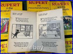 Antique/vintage Full Set Of 18 Rupert Bear Hard Back Story Books
