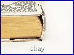 Antique vintage New Catholic Edition HOLY BIBLE silver-plated metal cover 1961