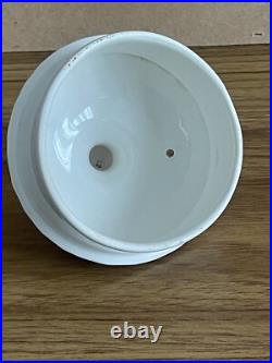 Antiques Tea Pot Red & White English Countryside Scene Beautiful Vintage