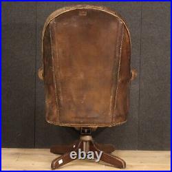 Armchair English leather antique style capitonné vintage furniture 20th century