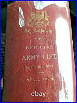 Army List HMSO Quarterly 1904 War Vintage Antique Militia Yeomanry Cavalry Club
