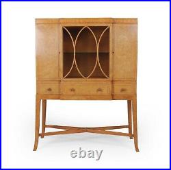 Art Deco Burr Elm Cabinet, antique, vintage, original, English, c1920