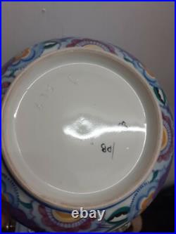 Art deco Poole pottery marked England antique vintage blue bird fruit bowl dish