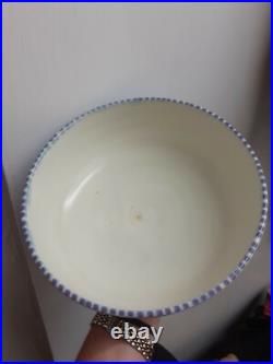 Art deco Poole pottery marked England antique vintage blue bird fruit bowl dish