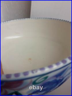 Art deco Poole pottery marked England antique vintage blue bird fruit bowl dish