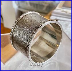 BIRMINGHAM BEAUTIFUL HEAVY English Antique Vintage Sterling Silver Napkin Ring