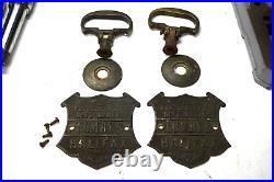 BRASS SAFE PLATES AND HANDLES x 4