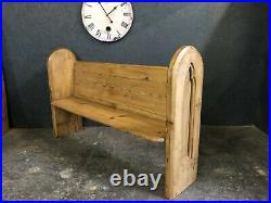 Beautiful Old Pine English Church Pew / Wooden Kitchen Bench / Vintage seating