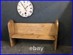 Beautiful Old Pine English Church Pew / Wooden Kitchen Bench / Vintage seating