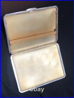 Beautiful Scarce Antique English STERLING SILVER Vintage Cigarette Case C1946