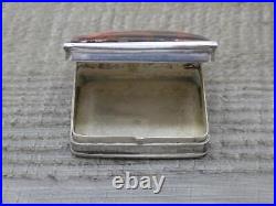 Beautiful Vintage English H/M Sterling Silver Angel Cherub Enamel Pill Box c2001