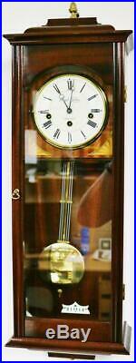 Beautiful Vintage Knight & Gibbins 8 Day Mahogany Westminster Chime Wall Clock