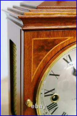 Beautiful Vintage Sewills Mahogany Musical Triple Chime Kieninger Bracket Clock