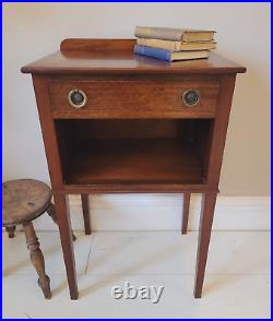 Bedside Cabinet Table Regency Style Mahogany English Vintage Postage Available