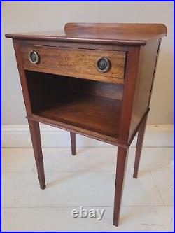 Bedside Cabinet Table Regency Style Mahogany English Vintage Postage Available