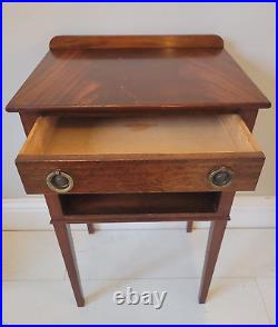 Bedside Cabinet Table Regency Style Mahogany English Vintage Postage Available