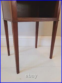 Bedside Cabinet Table Regency Style Mahogany English Vintage Postage Available