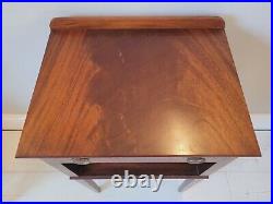 Bedside Cabinet Table Regency Style Mahogany English Vintage Postage Available