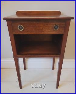 Bedside Cabinet Table Regency Style Mahogany English Vintage Postage Available