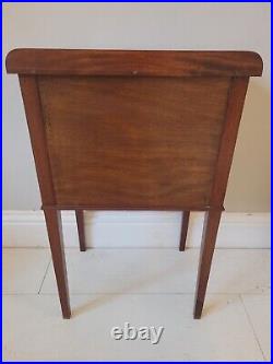 Bedside Cabinet Table Regency Style Mahogany English Vintage Postage Available