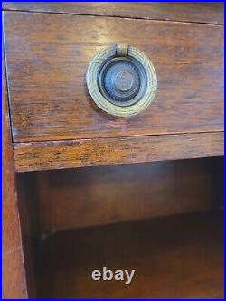 Bedside Cabinet Table Regency Style Mahogany English Vintage Postage Available