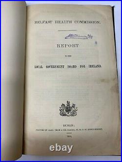 Belfast Health Commission Report 1908 Northern Ireland Vintage Antique History