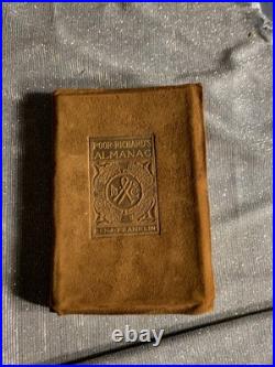 Benjamin Franklin POOR RICHARD'S ALMANACK Leather Edition Antique Vintage