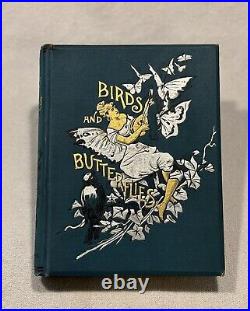 Birds & Butterflies M. G. Musgrave 1889 Antique Hardcover Gilded Edges