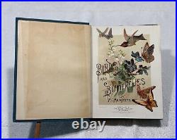 Birds & Butterflies M. G. Musgrave 1889 Antique Hardcover Gilded Edges