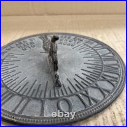 Brass Antique Vintage Sundial Bird Grow Old Along With Me The Best Is Yet To Be