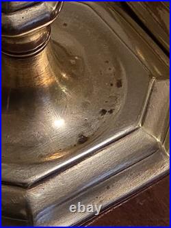 Brass Candlesticks Antique Pair 18th Century Continental English Candle Holders