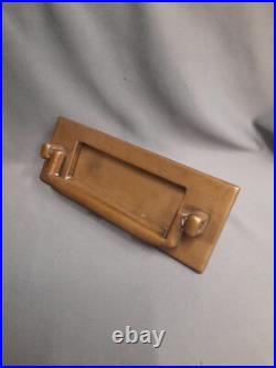 Brass Letterbox, Original Patina Knocker