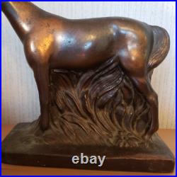 Bronze Horse Sculpture Vintage English Equestrian Champion Trophy Antique 7x6.5