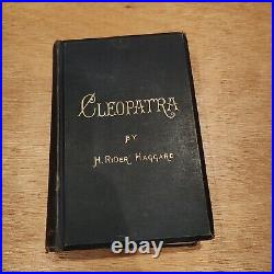 CLEOPATRA by H. Rider Haggard, 1889 Hardback Antique Vintage Book