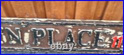 COLWYN PLACE LEEDS Heavy Street sign Original Cast Iron Antique Vintage Sign