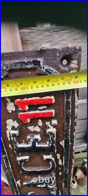 COLWYN PLACE LEEDS Heavy Street sign Original Cast Iron Antique Vintage Sign
