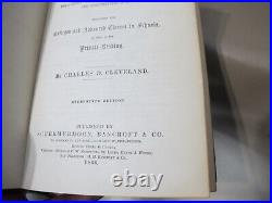 COMPENDIUM of ENGLISH LITERATURE Cleveland LEATHER SET Classical Lit Antique vtg