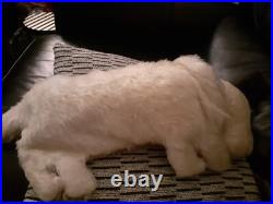 Caesar Black White Dog antique vintage Bear Pyjama Case English laying dog