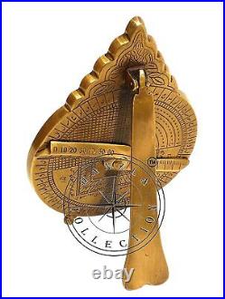 Calendar Astrological English Astrolabe Antique Vintage Navigational Desk Brass