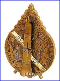 Calendar Astrological English Astrolabe Antique Vintage Navigational Desk Brass