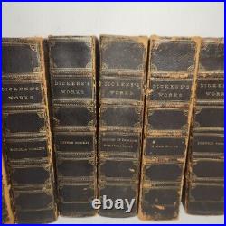 Charles Dickens Works Vintage Antique Book Lot