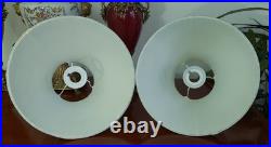 Corinthian Column Antique/Vintage Georgian Style Brass Table Lamps + Lampshades