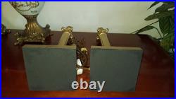 Corinthian Column Antique/Vintage Georgian Style Brass Table Lamps + Lampshades