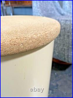 Crayonne England Vtg Modern Space Age Plastic Cork Stool Side Table Kartell