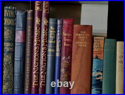 Decorative Vintage Ornate Antique Books In Row x 12 Job Lot