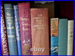 Decorative Vintage Ornate Antique Books In Row x 12 Job Lot