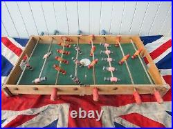 Distressed Vintage Old School English Wooden Table Soccer Football Game Art
